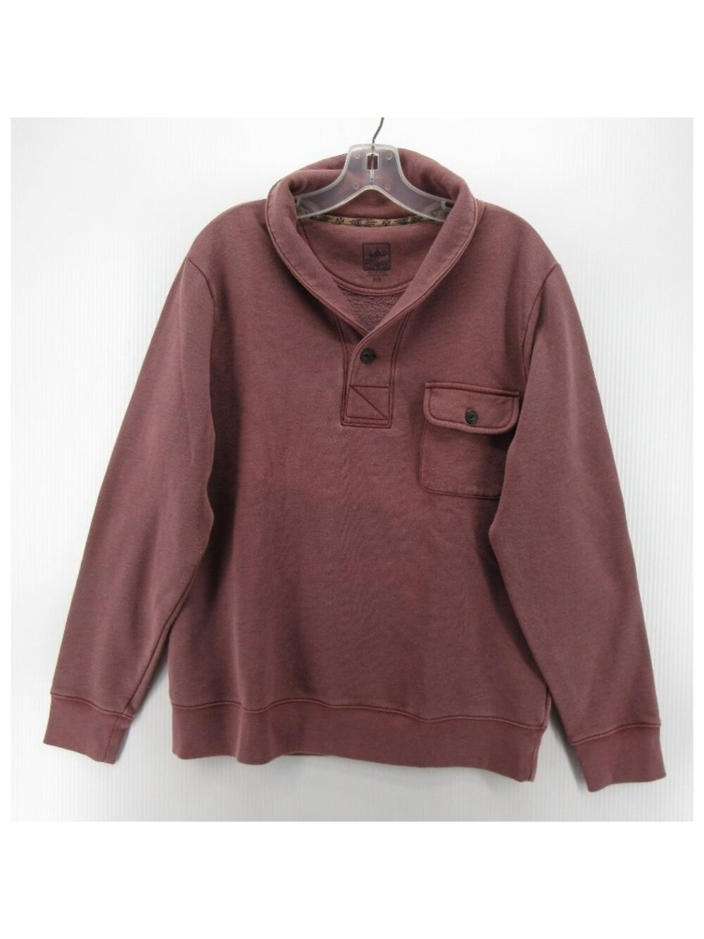 Pendleton Sweatshirt Medium Pullover Shawl Collar Elbow Patches Pocket